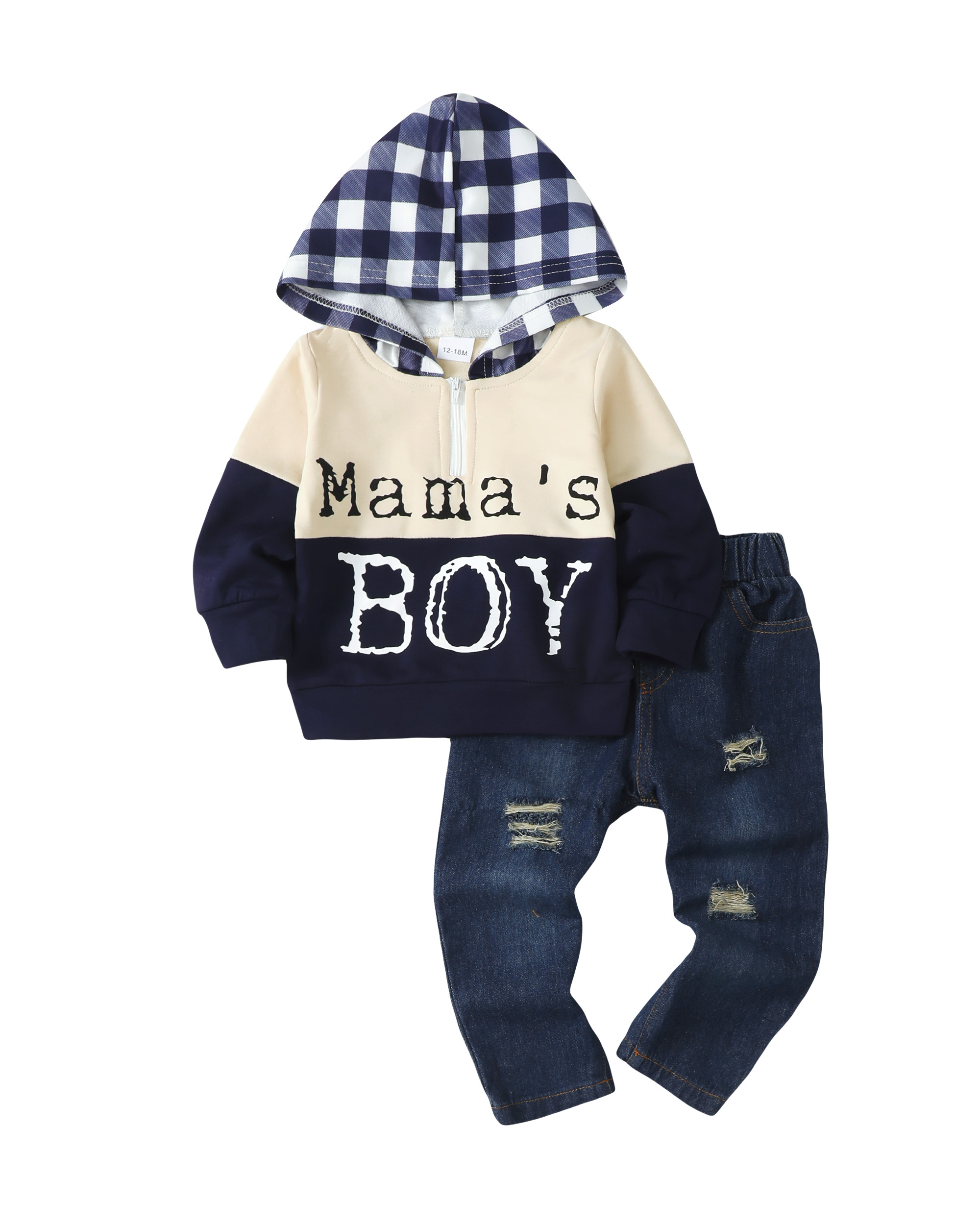 12Months Baby Boy Clothes Infant Toddler Boy Outfits Denim Jeans Boys Fall Winter Clothing Pants Set